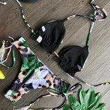 Jungle forest megkötős brazil bikini szett