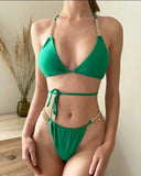 Kristályos zöld luxus bikini