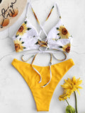 Napraforgó bikini szett- sárga