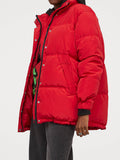 Oversize piros dzseki