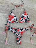 Rose garden brazil bugyis, szivacsos, megkötős fürdőruha szett