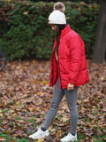 Oversize piros dzseki