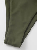 Olive Glow Bikini Szett – Bordázott