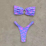 Aloha Ring Bikini – Virágmintás bandeau szett