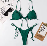 Emerald Allure Bikini Szett – Mélyzöld elegancia
