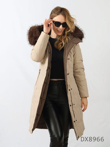 2in1 creme brulee-csokoládé kifordítható meleg télikabát -DX8816