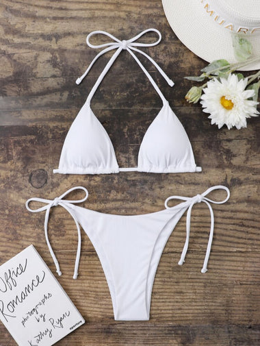 Ivory Sands Bikini Szett – Bordázott
