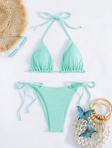Mint Breeze Bikini Szett – Bordázott