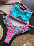 Rosalia Bikini – Rózsamintás fodros szett