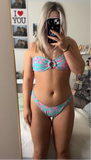 Hibiscus Ring Bikini – Trópusi virágos bandeau szett