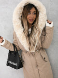 Skylar parka kabát camel - XS