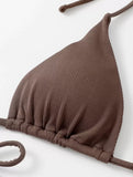 Cocoa Curve Bikini Szett – Bordázott