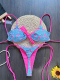 Flamingós, tangás bikini