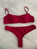 Bordó bikini brazil bugyival