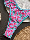 Rosalia Bikini – Rózsamintás fodros szett