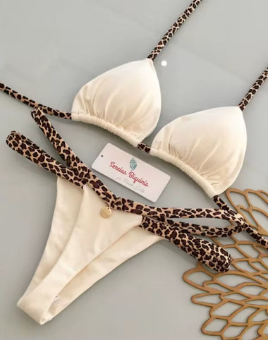Savanna Touch Bikini – Leopárdmintás pántos szett