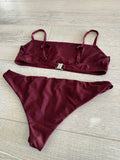 Burgundy fürdőruha