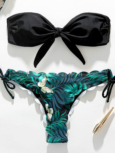 Strapless jungle pántnélküli brazil bugyis bikini