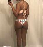 Powder floral fonott brazil bikini - MintyDust