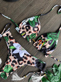 Jungle forest megkötős brazil bikini szett