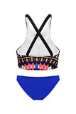 Gorgeous Guyana magas nyakú szivacsos bikini - kék - MintyDust