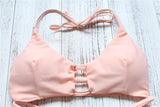 Pithon Powder kígyómintás, púderszínű szivacsos bikini - MintyDust