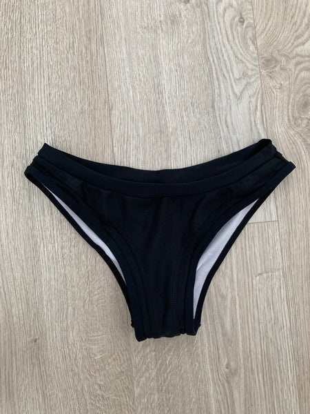 Fekete hagyományos fazonú bikinialsó